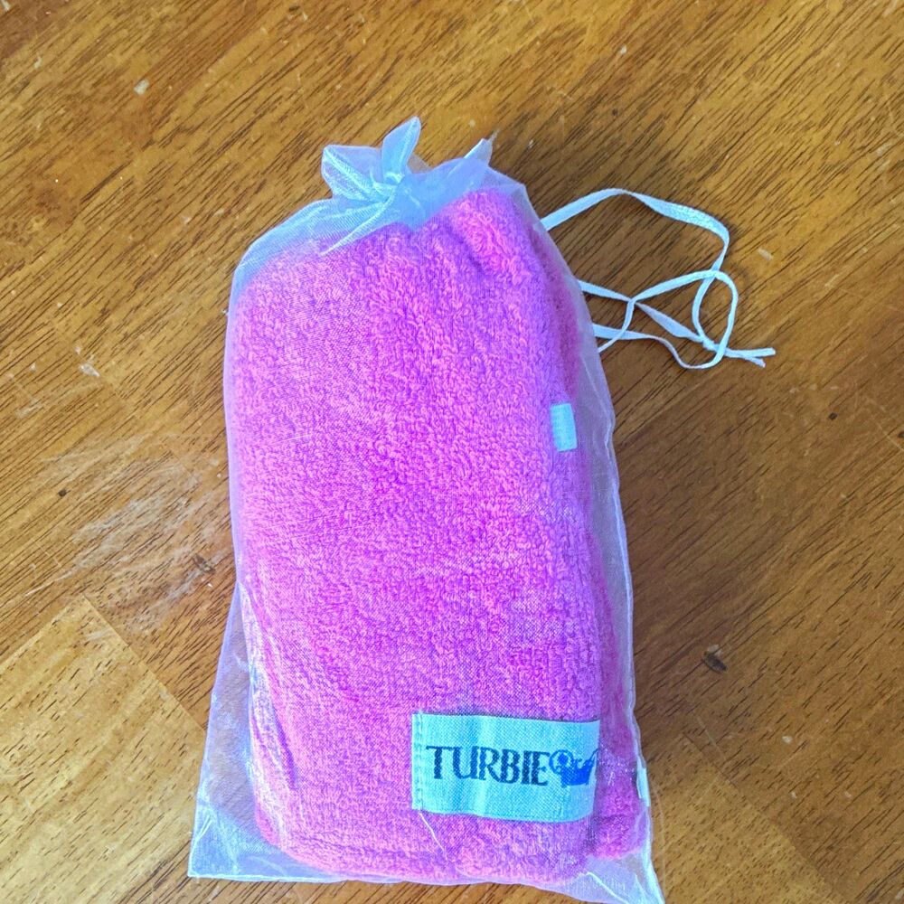 Turbie Twist Super Absorbent 100% Cotton Hair Towel, Pink One Size